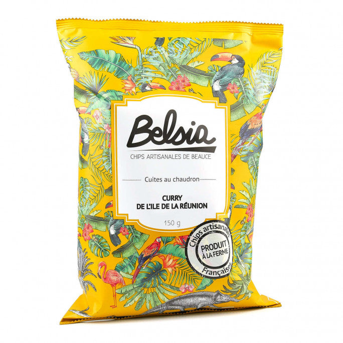 Belsia Chips artisanale au Curry de l'île de la réunion - 40 g
